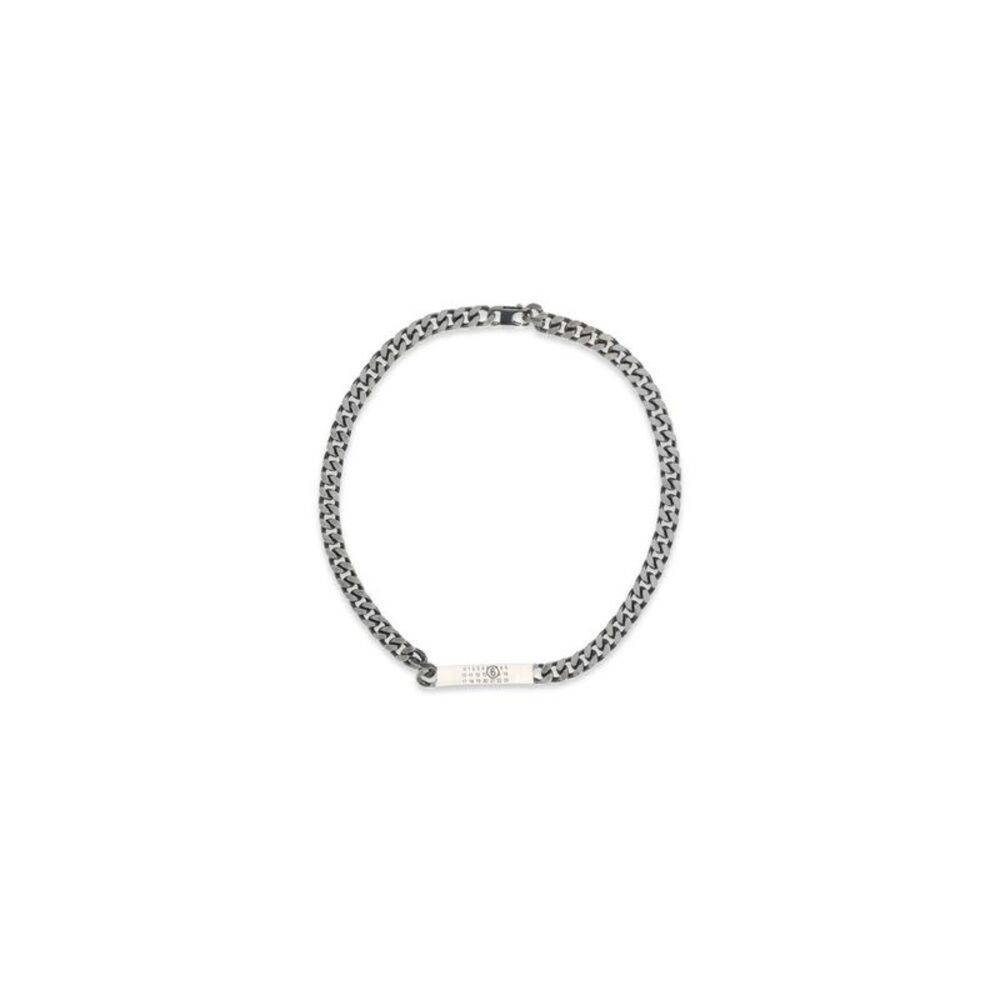 MM6 Metal Chain Necklace Women Silver Necklaces